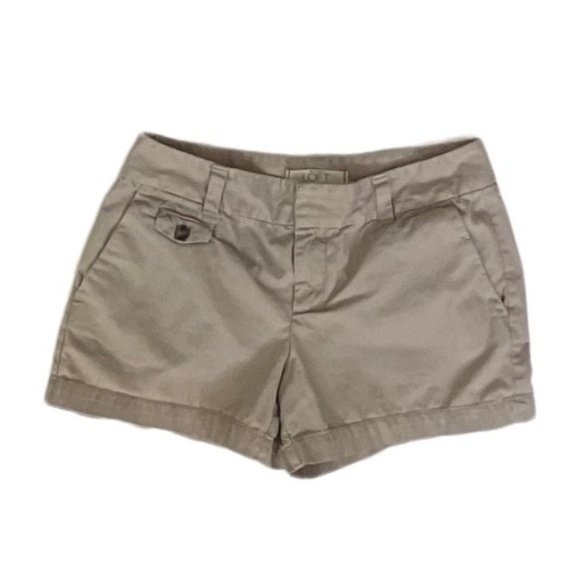 ANN TAYLOR LOFT KHAKI SHORTS WOMENS SIZE 2 - Picture 1 of 8